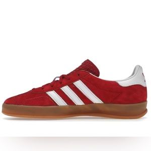 Adidas- Gazelle Indoor Shoes- Scarlet White